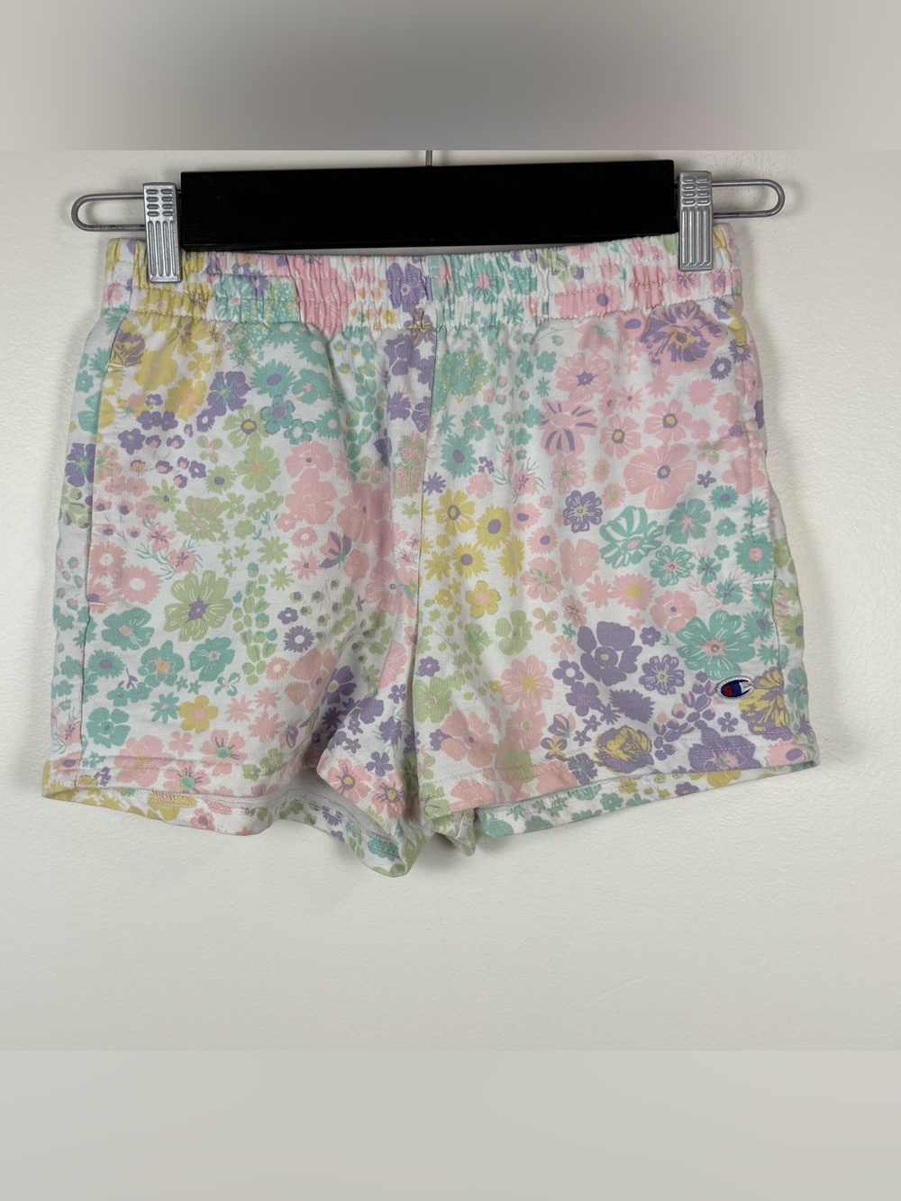 Champion Girls Floral Shorts, Cotton Blend Size Youth XL, Athletic leisure